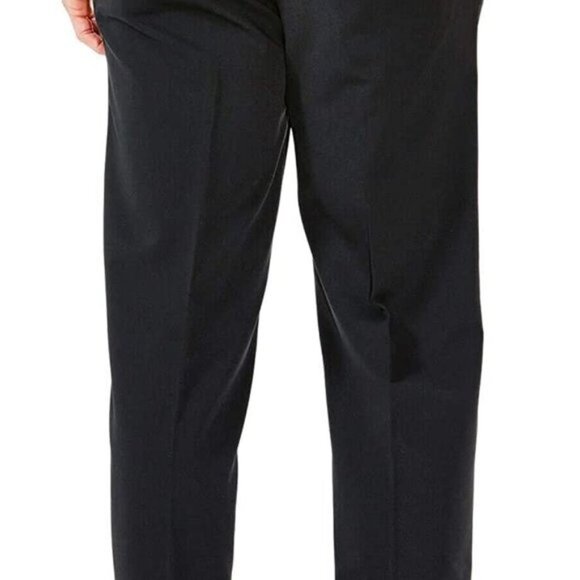 Haggar Mens Classic Fit Cool 18 Performance Pants With No Iron Comfort Waist Bla - Picture 6 of 7